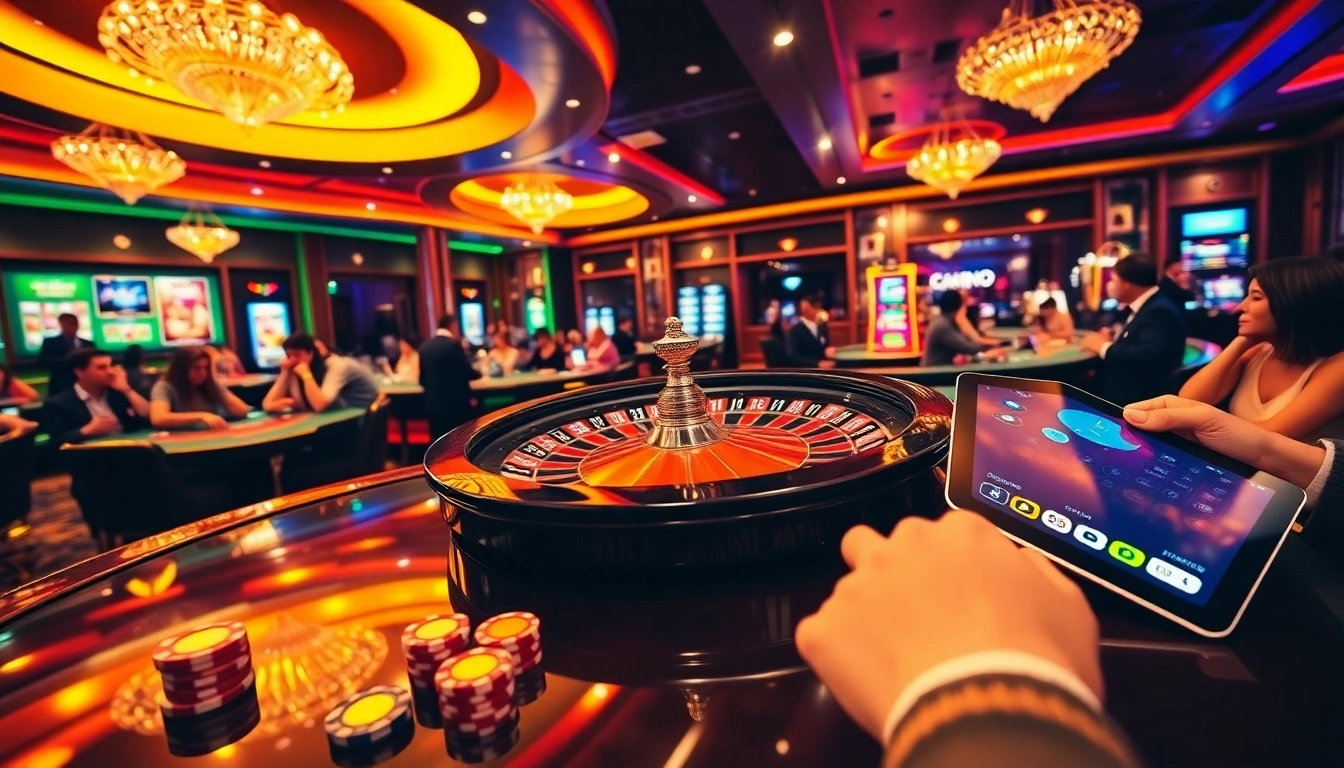 Vivez l'excitation du meilleur casino en ligne avec des tables de jeu vibrantes, de la roulette et des joueurs enthousiastes.