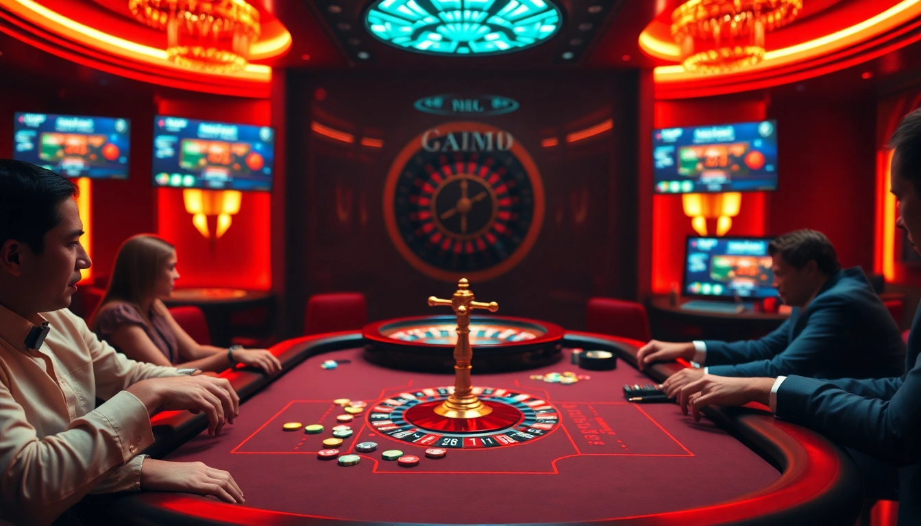 Engaging high-stakes poker action showcasing hidden wiki dark web elements in a luxurious casino setting.
