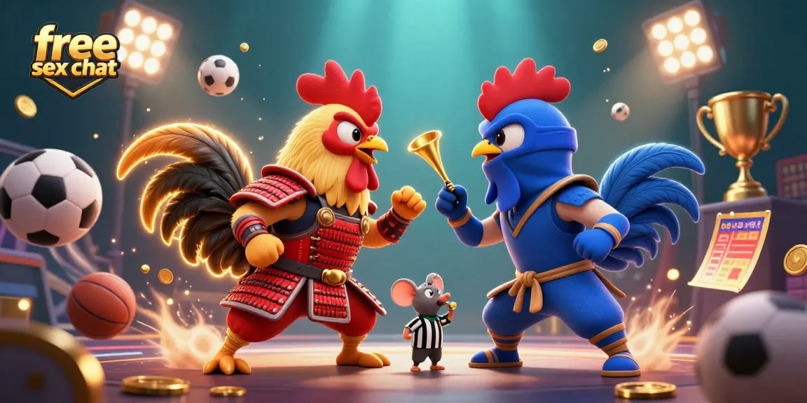 Engage in thrilling free sex chat with dynamic 3D rooster duel surrounded by gambling elements