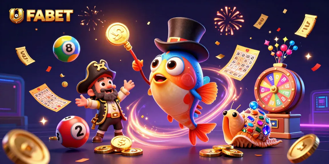 Engage with UFABET's vibrant gaming scene featuring a deep-sea anglerfish, a pirate shrimp, and a treasure snail.