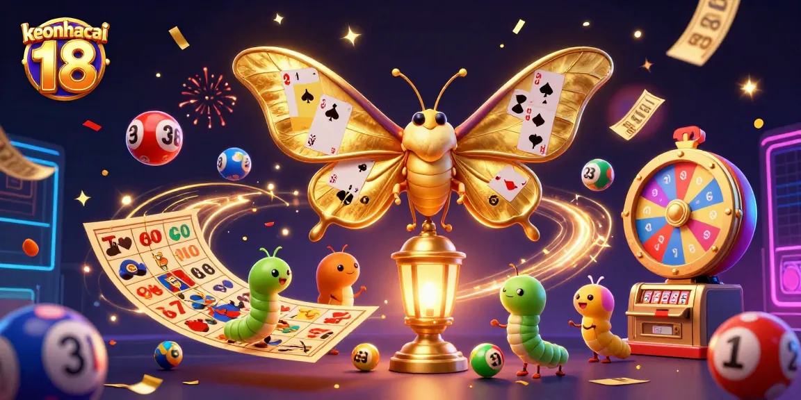 Bet on exciting games with keonhacai 18, featuring vibrant casino elements in a 3D scene.