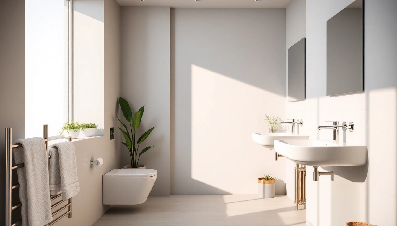 Sanitärlösungen von sonni sanitär GmbH in modernem Badezimmer-Design präsentieren.