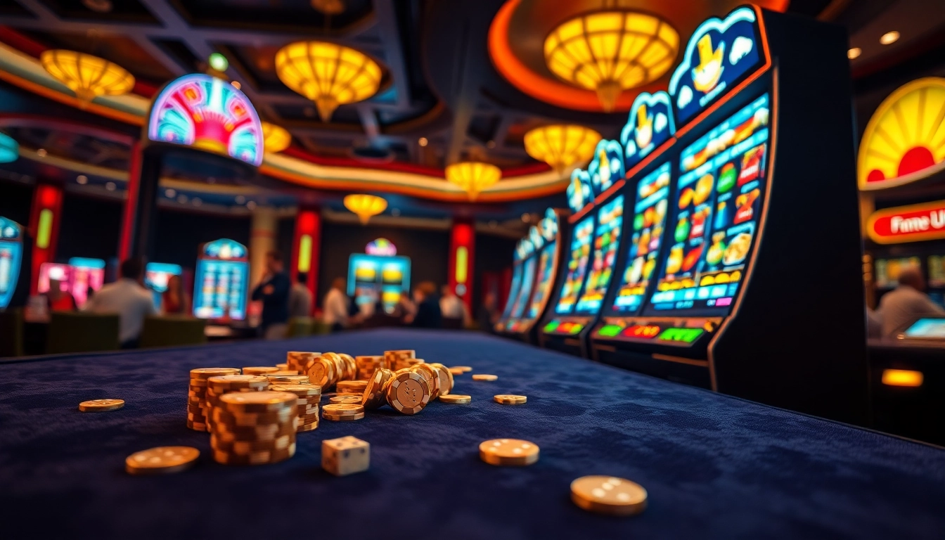 Winning excitement at a vibrant link slot gacor gaming experience in a luxurious casino.