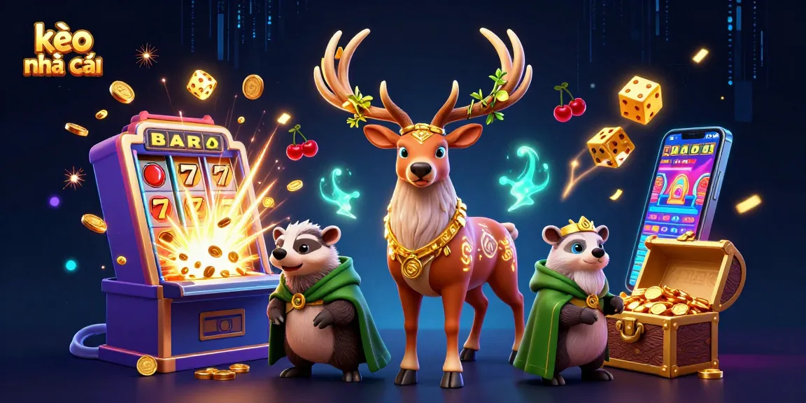 Engage with kèo nhà cái to explore thrilling casino slot experiences in a vibrant magical scene.