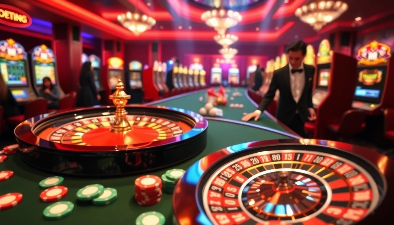 KPI4D players experiencing the excitement of roulette betting in a luxurious casino setting.