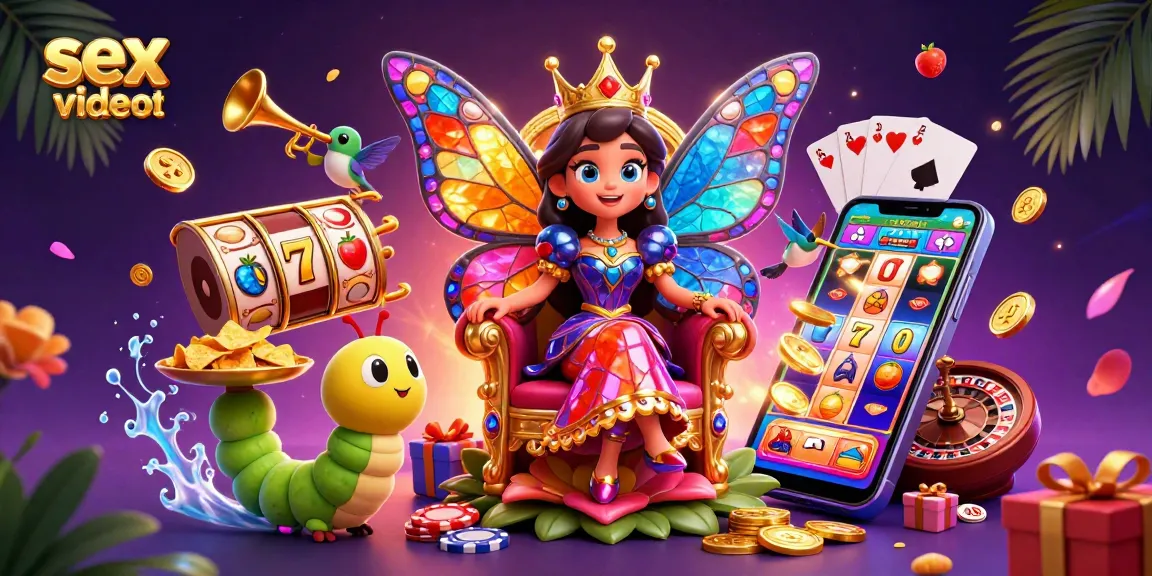 Engage in thrilling sex video chat with vibrant slot gaming elements and colorful characters.