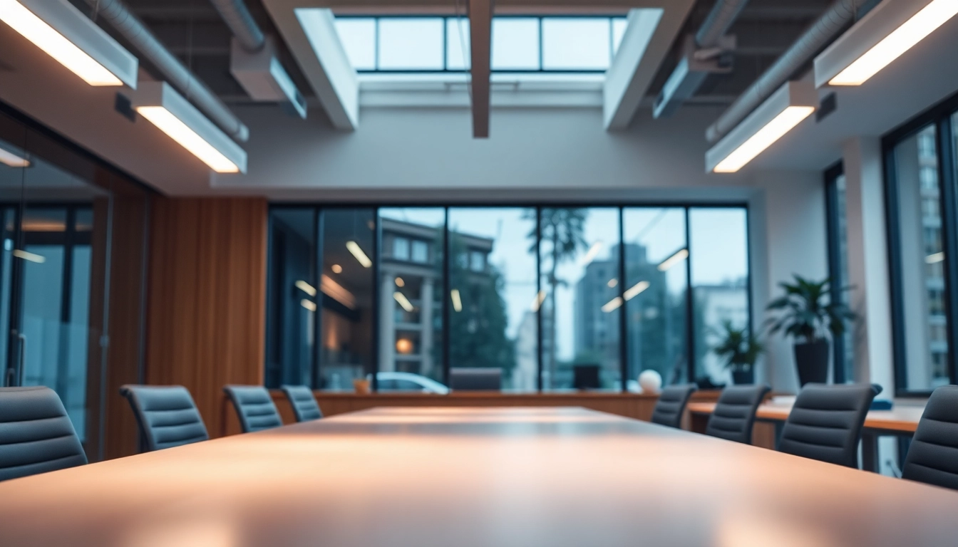 Showcasing innovative lighting solutions in a contemporary office space with natural flow.