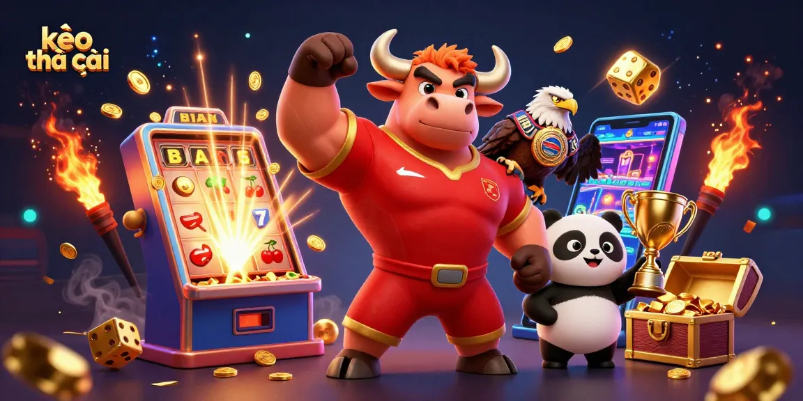 Get accurate odds and updates for kèo nhà cái with exciting cartoon characters and casino elements.