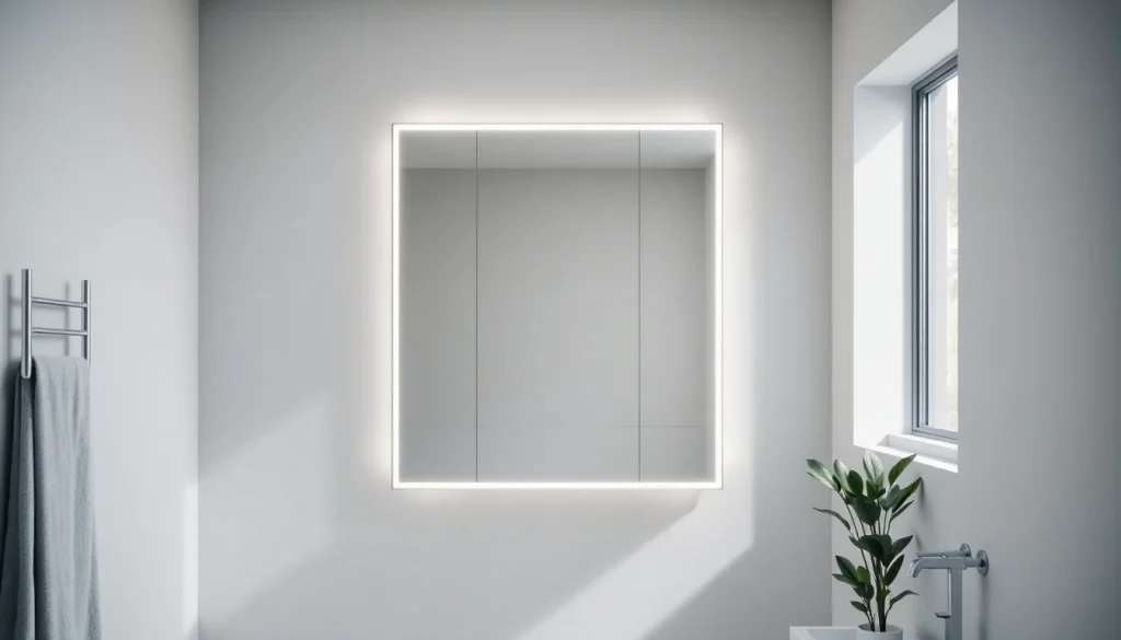 Gestalten Sie Ihr Badezimmer mit dem eleganten sonni Spiegelschrank und moderner LED-Beleuchtung.