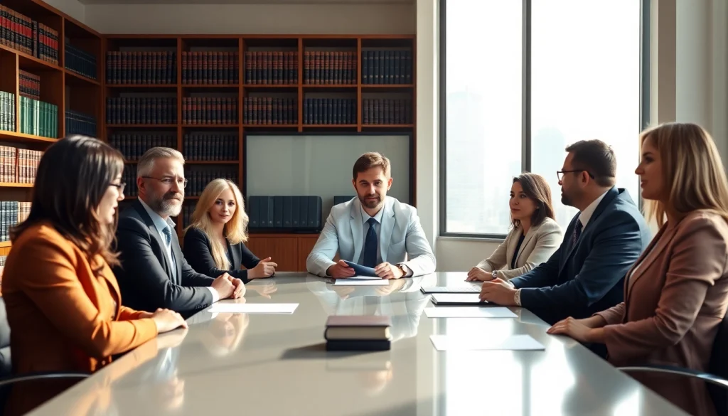 Engaging legal advice session at https://www.ihavealawsuit.com with a diverse group of clients.