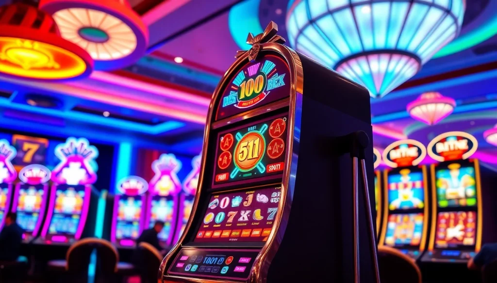 Menangkan jackpot besar dengan slot yang menyala di kasino yang ramai