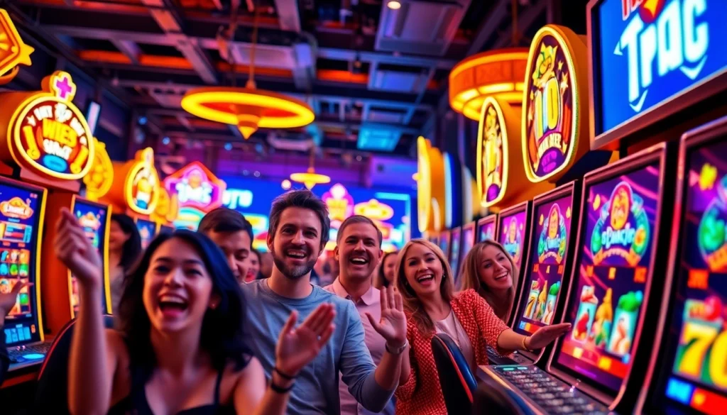 Permainan seru dari tank4d toto slot dengan pemain energik di kasino.