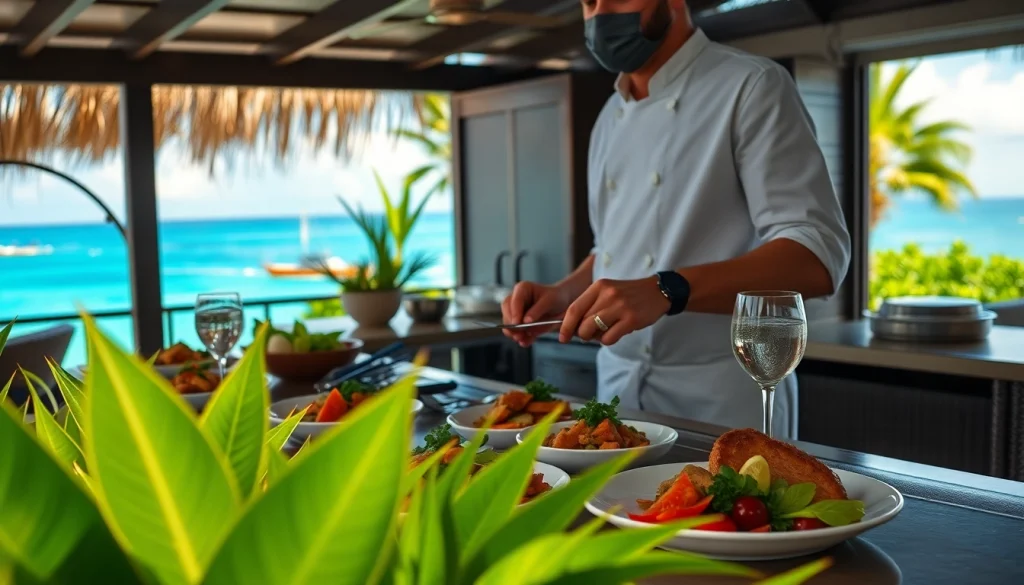 Experience delectable cuisine curated by a Private chef Sint Maarten in a serene coastal villa.