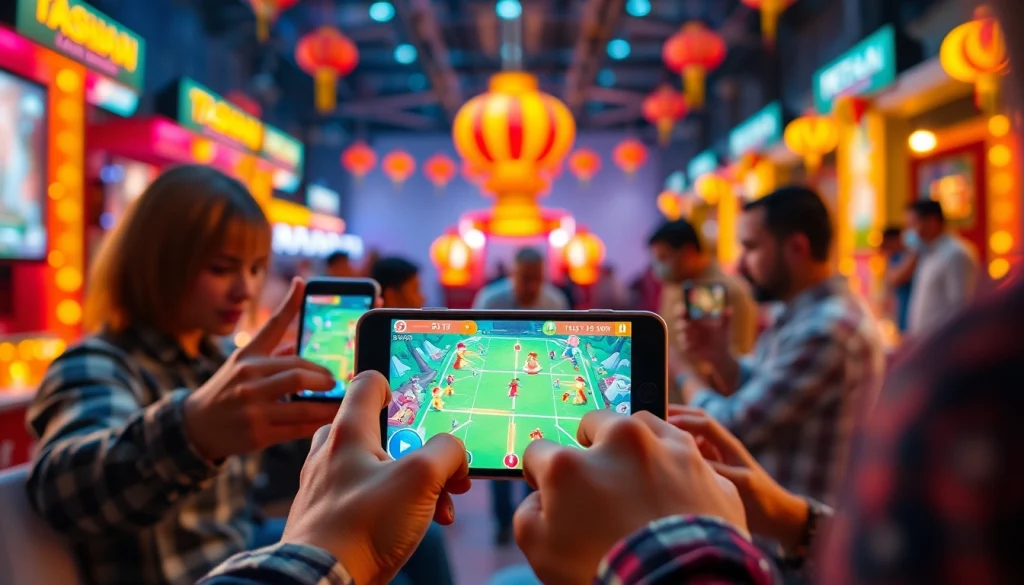 Players experiencing the tashan game, immersed in colorful graphics and exciting gameplay.