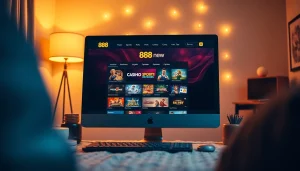 Interactive showcase of 888 new online gambling platform, highlighting games and features.