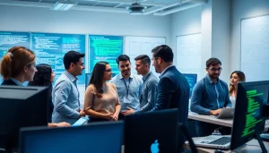 Engaged professionals in cybersecurity discussing strategies to enhance cyber security fredericksburg.