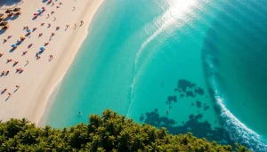 Bonita vista aérea da Praia de Paripueira, com praias de areia e águas vibrantes.