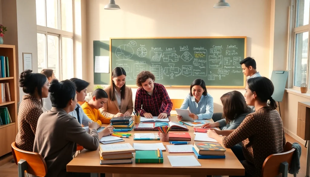 Engaged students participating in an interactive Education session in a vibrant classroom.