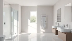 Sonni sanitär präsentiert stilvolle Badprodukte in einem modernen Badezimmer.