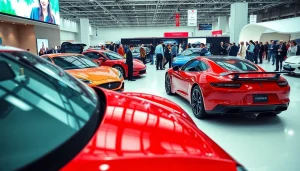 Witness the excitement at the Auto Cars Show with dynamic car displays and enthusiastic attendees.