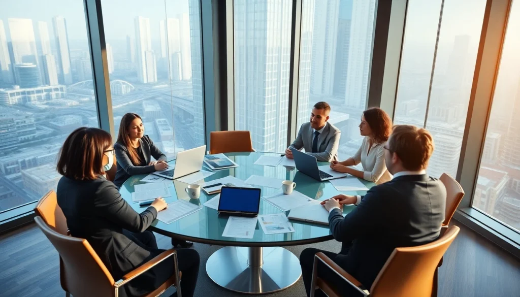 Team collaborating during a business meeting, highlighting https://valuesfirst.com approach to professional solutions.