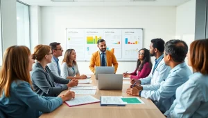 Engaged researchers collaborating on the findings of the ADAPTABLE Aspirin Study with vibrant visuals and charts.