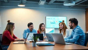 Enhance your tiktok smm panel experience with a dynamic marketing team collaborating on strategies.