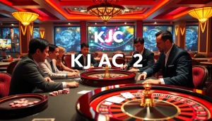 KJC AC 2 casino scene featuring players at tables, poker chips, and roulette wheels that capture the thrill of gambling.