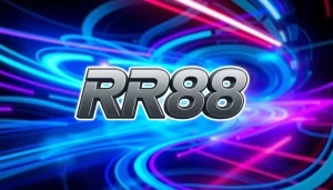 RR88 logo integrated into a vibrant gaming background with energetic colors and 3D effects.