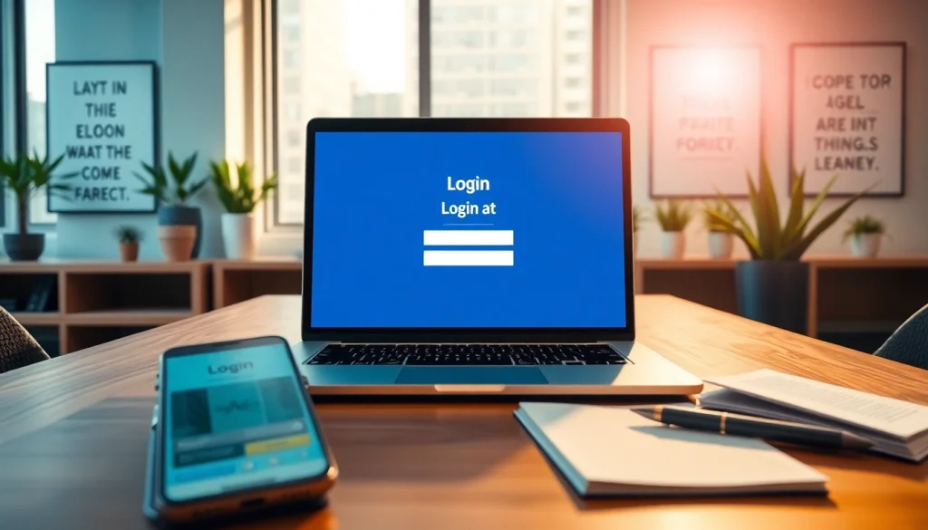 Masukkan suletoto login ke dalam antarmuka digital modern di laptop.