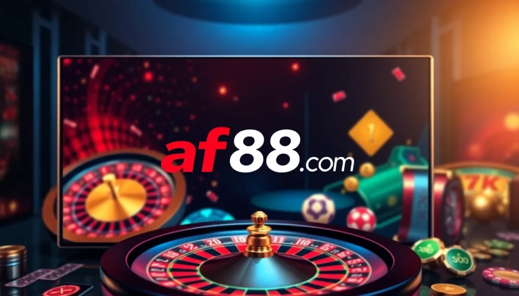 Explore af88.com, the premier online gambling platform with vibrant casino graphics and intuitive user interface.