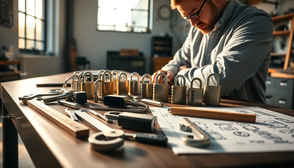 Locksmith demonstrating high-security solutions at https://www.dakenlocks.com workshop