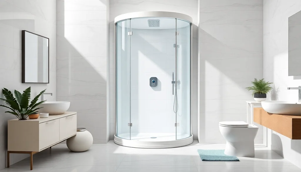 Admirez la cabine de douche sirhona avec un style moderne et élégant.