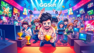 Menampilkan daftar ggsoft game yang penuh warna dengan karakter aksi dan elemen gameplay yang menarik.