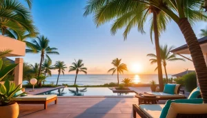 Phuket property management overseeing a luxurious villa with ocean views and tropical landscaping.