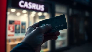 카드깡의 위험성을 강조하는 신용카드 범죄 이미지입니다.