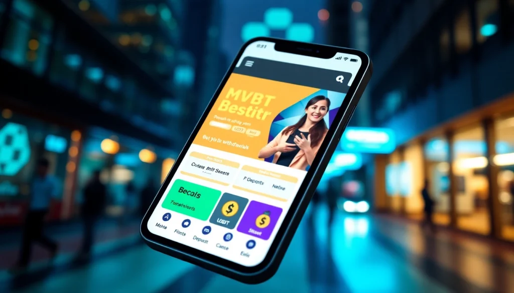 MV 88 app interface showcasing secure USDT transactions and promotions in a modern setting