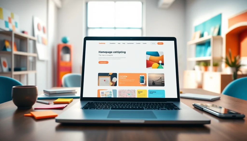Design a captivating homepage layout example at https://www.ound-ound.com for user engagement.