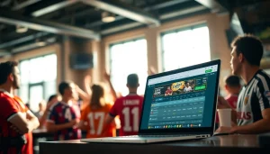 Engaging sports betting interface on https://mm88bc.com/ displayed in a vibrant sports bar setting.