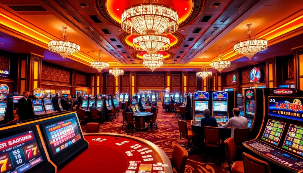 คาสิโนที่มีบรรยากาศหรูหราพร้อมการเล่นเกมที่น่าตื่นเต้นในบรรยากาศที่เต็มไปด้วยความมีชีวิตชีวา