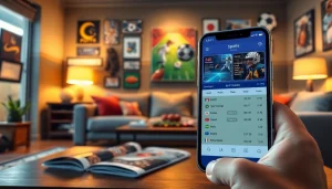 Engaging mobile app showcasing the best sports betting apps in India with intuitive interface and vibrant graphics.