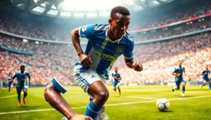 Capture of Wilfried Gnonto in action during a match, demonstrating speed and skill at https://diknews.co.uk/wilfried-gnonto/.