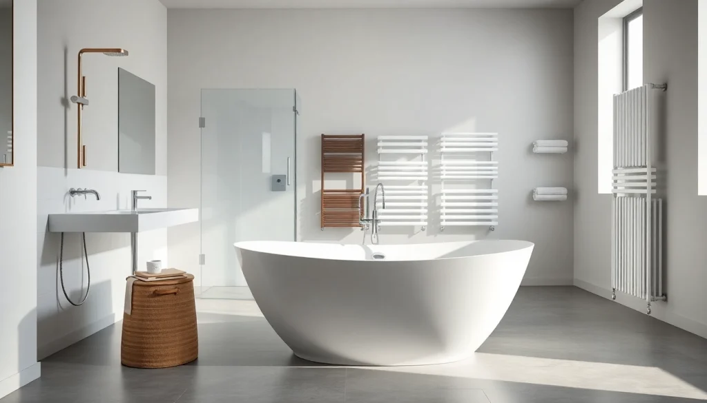 Sonni sanitär bietet hochwertige Badprodukte in einem modernen Badezimmer-Setup.