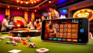 Experience the thrill of gaming at the 79king app with vibrant casino elements including poker and roulette.