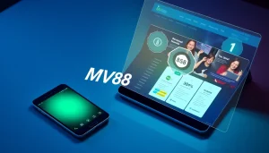 MV 88 online gambling app interface with vibrant colors and engaging promotions