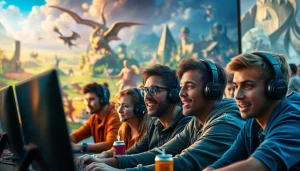 Bermain hakim4d game dengan antusias di meja gamer, menampilkan suasana penuh energi.