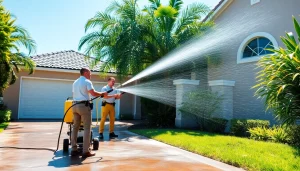 Pressure wash service in Kissimmee, Florida, highlighting exterior cleaning professionalism and sparkling results.