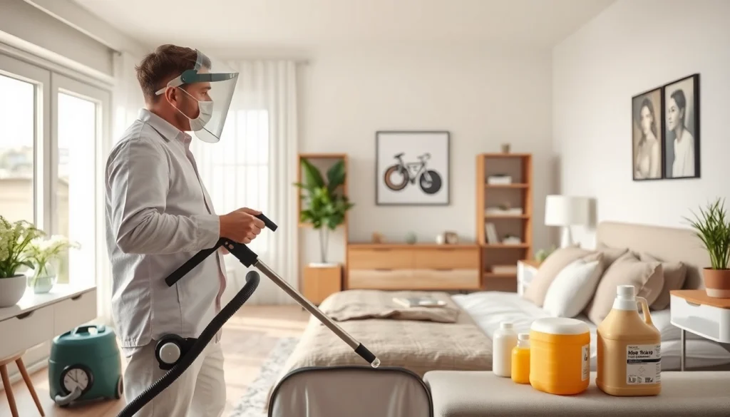 Treating bed bugs effectively with https://affordablebedbugexterminators.com in a professional home environment.