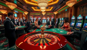 Players enjoying high-stakes games at MM88 Tokyo's luxurious online casino platform.