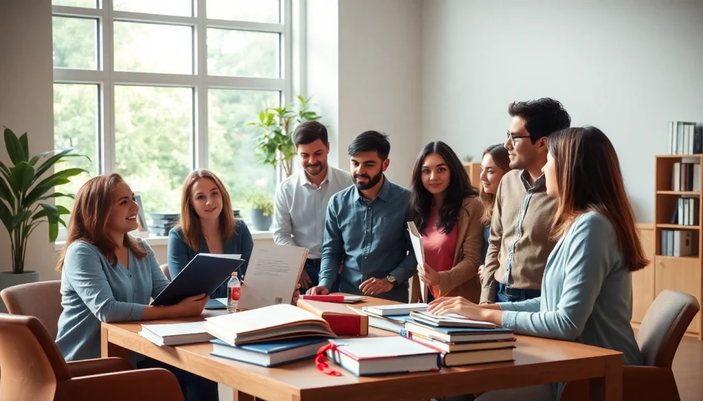 Diploma kopen hbo scene with students discussing diplomas in an educational setting.